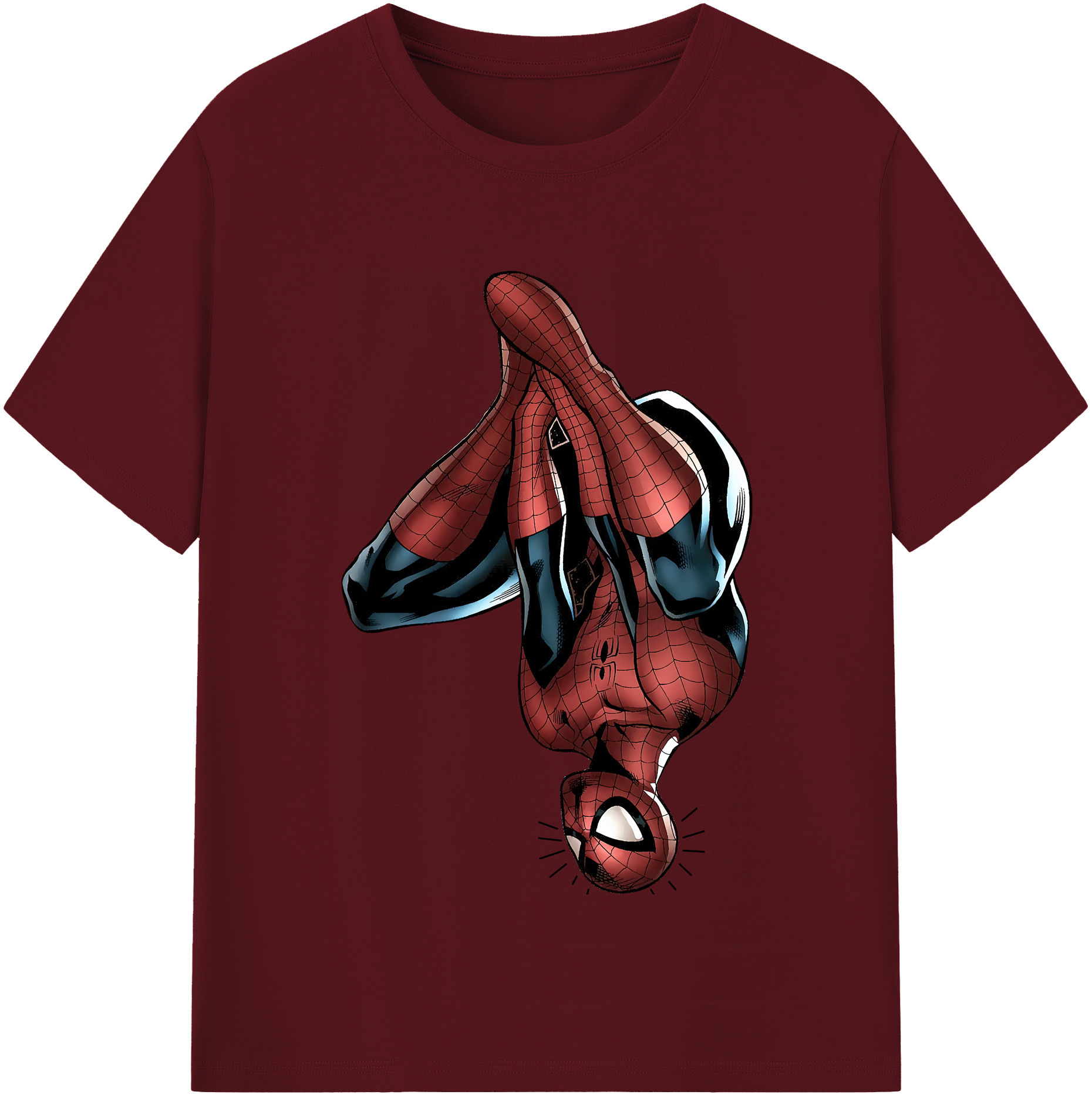 （画像用） Spider Man スパイダーマン 綿100％半袖Tシャツ（フロントプリント）